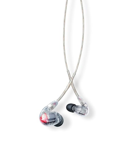 Shure SE846-CL Professionellen Ohrhörer mit Sound-Isolating-Design, Vier High-Definition-MicroDrivern und transparentem Kabel mit 3,5-mm-Klinken für definierte Höhen und echte Subwoofer-Leistung