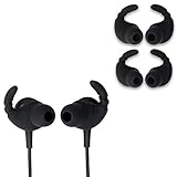 kwmobile 6X Universal Kopfhörer Haken für In-Ear Headphones - Silikon Hook Cover Set Schwarz - Ohrstöpsel Silikonhülle mit Haken