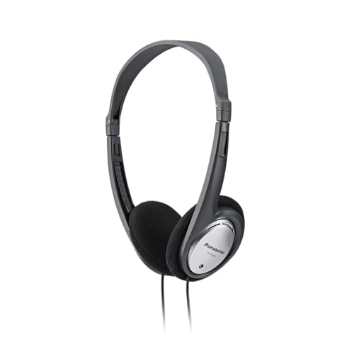 Panasonic HT030 Kabelgebundene ergonomische und faltbare Kopfhörer, Klarer Klang, Ideal für Sport und Reisen, 1,2 m Kabel, Silber