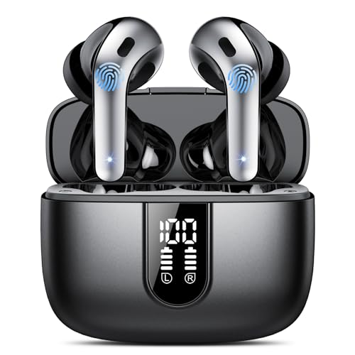 Bluetooth Kopfhörer, In Ear Kopfhörer Kabellos Bluetooth 5.3 mit 50H Tiefer Bass, 2024 Neue Kabellose Kopfhörer Noise Cancelling Earbuds mit 4 ENC Mic, IPX7 Wasserdicht Ohrhörer, USB-C