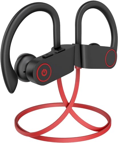 NUASI Bluetooth Kopfhörer, Kopfhörer Kabellos Bluetooth mit Bluetooth 5.3, Bluetooth Kopfhörer Sport, IPX7 Wasserdicht, Bluetooth Kopfhörer in Ear zum Joggen Trainieren