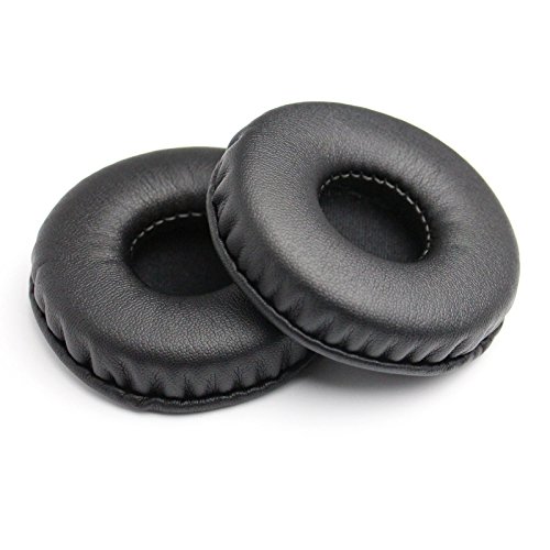 Ersatz-Ohrpolster Leder-Ohrpolster Ersatz-Ohrpolster-Kit für die meisten Kopfhörermodelle geeignet: Universaldurchmesser 70 mm (1 Paar schwarz)