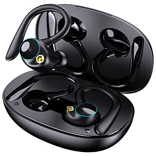 Bluetooth Kopfhörer Sport In Ear, Kopfhörer Kabellos mit Bügel, Kabellose Kopfhörer IPX7 Wasserdicht für Joggen Laufen, Premium Klangprofil/Trennbare/Automatische Koppelung