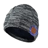 COTOP Bluetooth Mütze Herren, Warme Strickmütze mit Kopfhörer, Geschenk für Männer Weihnachten, Wiederaufladbar Winter Fleece Beanie, Papa, Jungs, Teenager