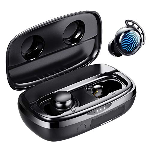 Tribit Bluetooth Kopfhörer, In Ear Kopfhörer Kabellos Bluetooth 5.3, Touch Control Kopfhörer mit 4 Mic ENC Rauschunterdrückung, IPX8 Wasserschutz, HiFi Stereo Ohrhörer für Arbeit und Studium, Schwarz